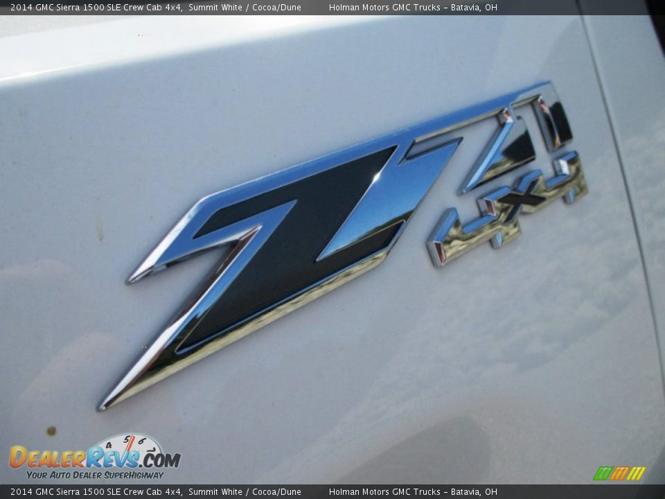 2014 GMC Sierra 1500 SLE Crew Cab 4x4 Summit White / Cocoa/Dune Photo #4