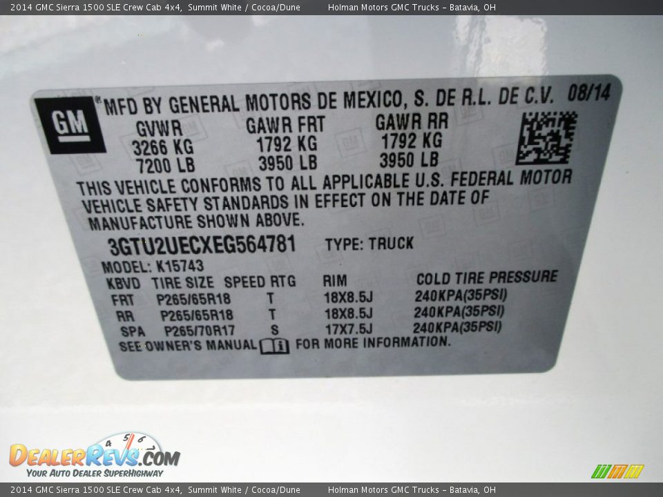 2014 GMC Sierra 1500 SLE Crew Cab 4x4 Summit White / Cocoa/Dune Photo #5