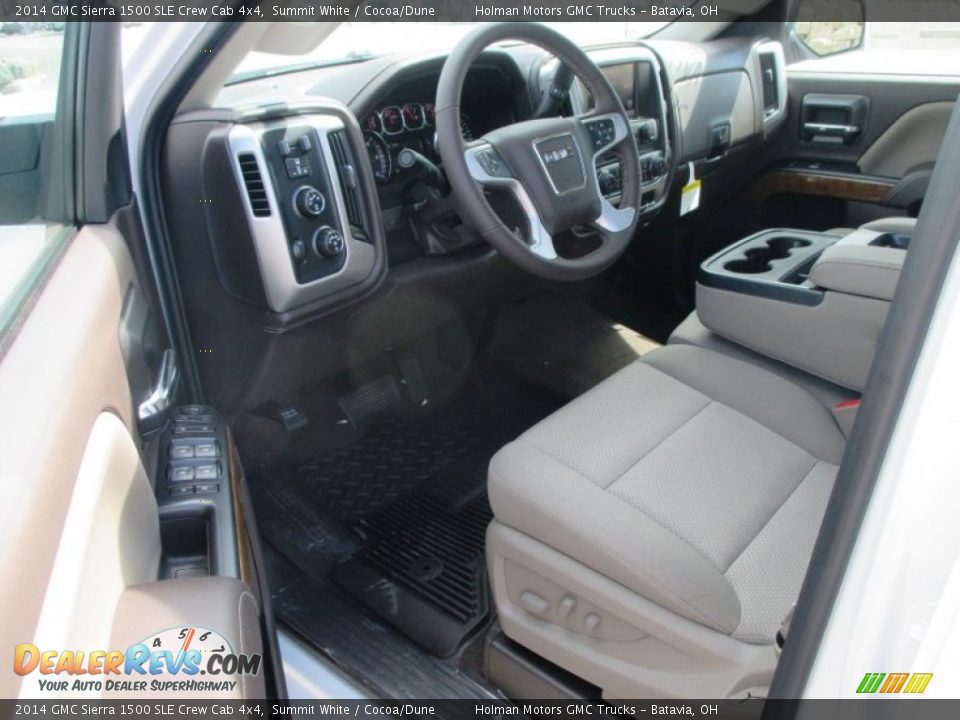 Cocoa/Dune Interior - 2014 GMC Sierra 1500 SLE Crew Cab 4x4 Photo #6