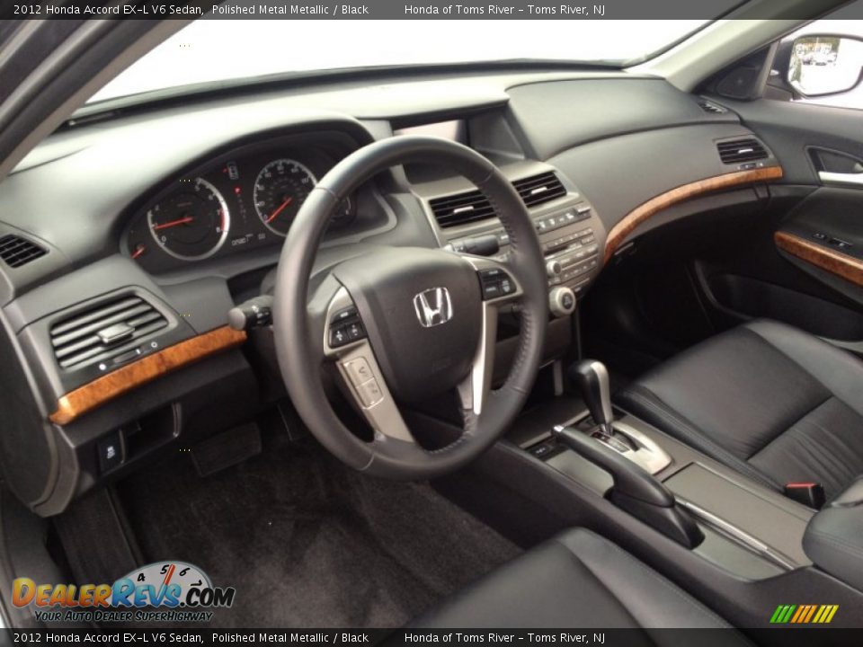 2012 Honda Accord EX-L V6 Sedan Polished Metal Metallic / Black Photo #14