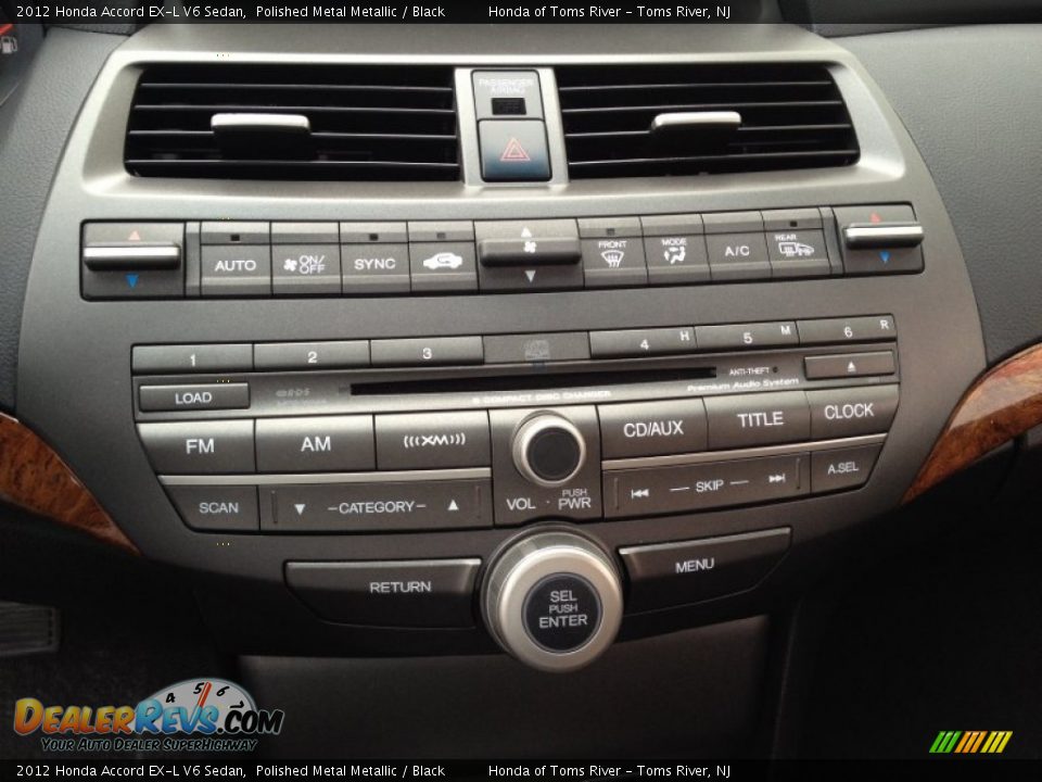 2012 Honda Accord EX-L V6 Sedan Polished Metal Metallic / Black Photo #18