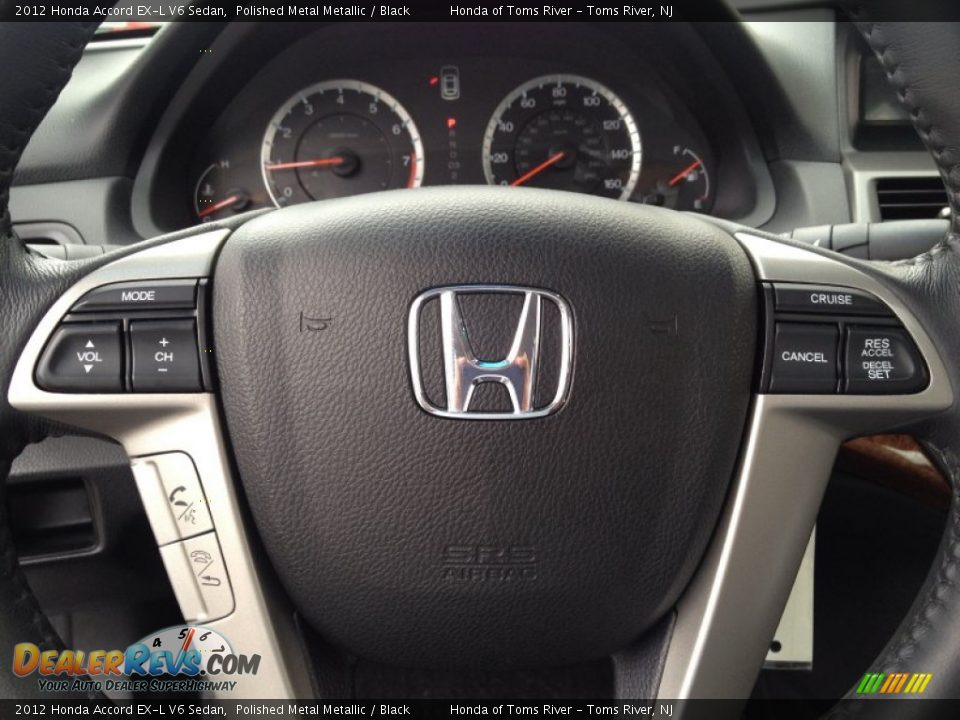 2012 Honda Accord EX-L V6 Sedan Polished Metal Metallic / Black Photo #19