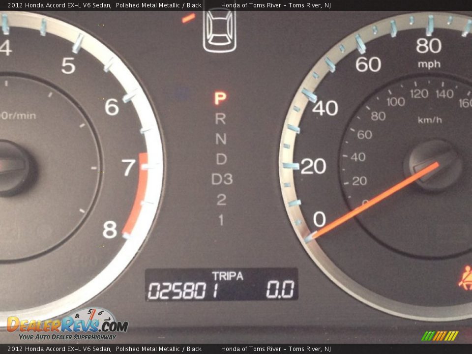 2012 Honda Accord EX-L V6 Sedan Polished Metal Metallic / Black Photo #20
