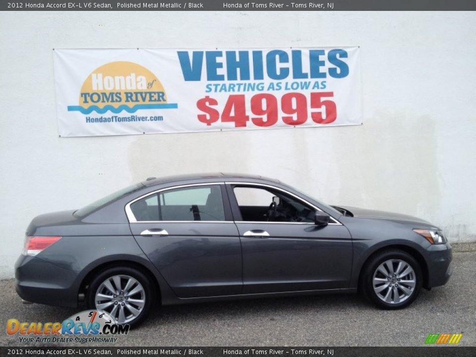 2012 Honda Accord EX-L V6 Sedan Polished Metal Metallic / Black Photo #26