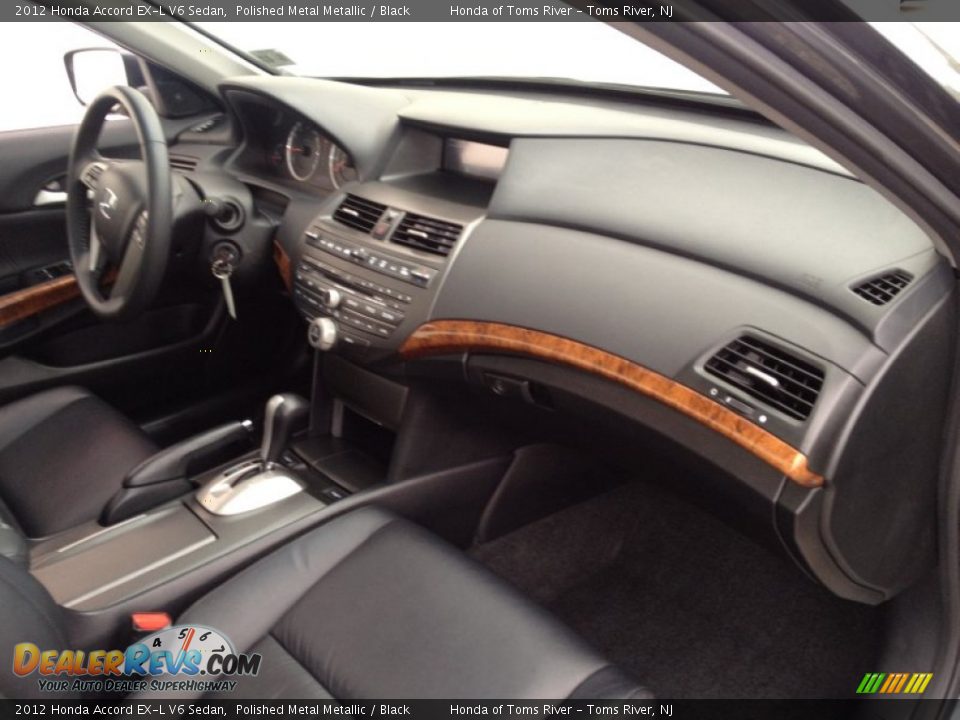 2012 Honda Accord EX-L V6 Sedan Polished Metal Metallic / Black Photo #28