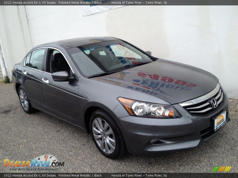 2012 Honda Accord EX-L V6 Sedan Polished Metal Metallic / Black Photo #31