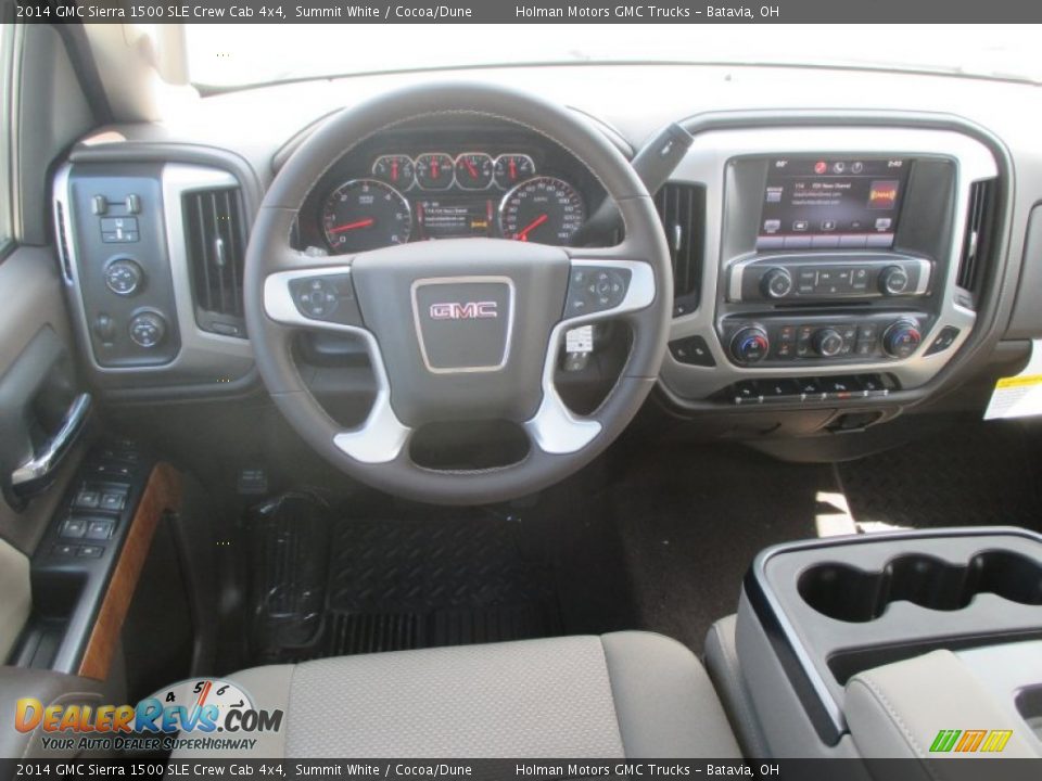 2014 GMC Sierra 1500 SLE Crew Cab 4x4 Summit White / Cocoa/Dune Photo #26