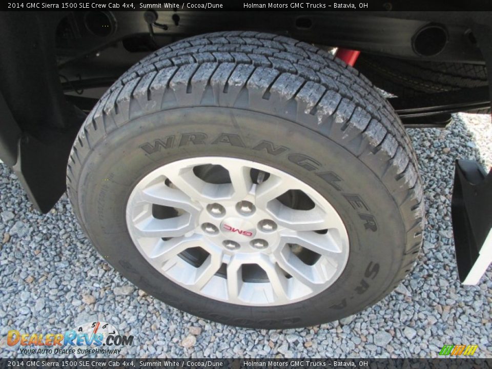 2014 GMC Sierra 1500 SLE Crew Cab 4x4 Summit White / Cocoa/Dune Photo #28