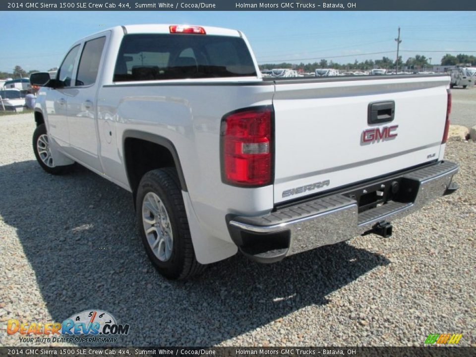 2014 GMC Sierra 1500 SLE Crew Cab 4x4 Summit White / Cocoa/Dune Photo #29