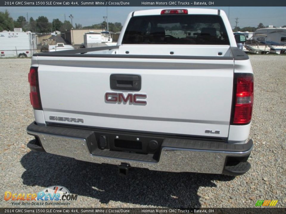 2014 GMC Sierra 1500 SLE Crew Cab 4x4 Summit White / Cocoa/Dune Photo #30