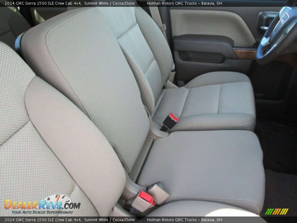 2014 GMC Sierra 1500 SLE Crew Cab 4x4 Summit White / Cocoa/Dune Photo #34