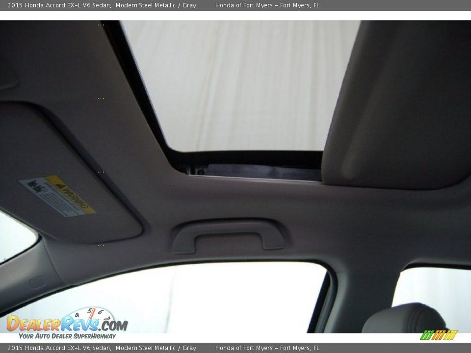2015 Honda Accord EX-L V6 Sedan Modern Steel Metallic / Gray Photo #15