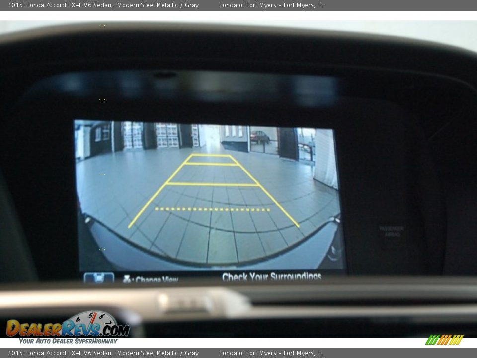 2015 Honda Accord EX-L V6 Sedan Modern Steel Metallic / Gray Photo #17