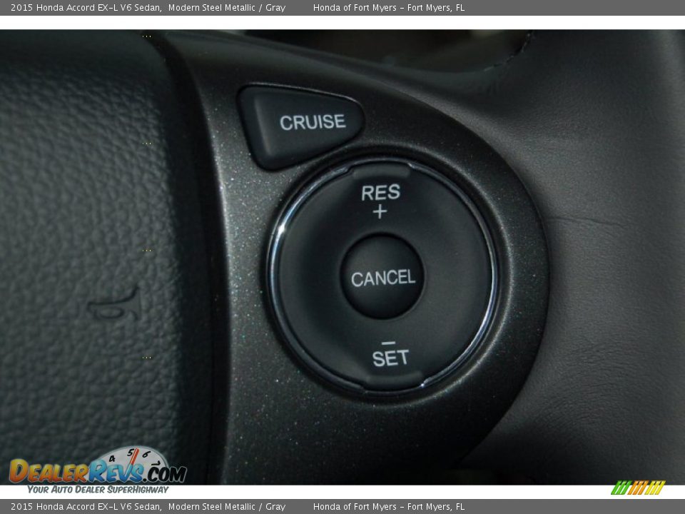 2015 Honda Accord EX-L V6 Sedan Modern Steel Metallic / Gray Photo #20