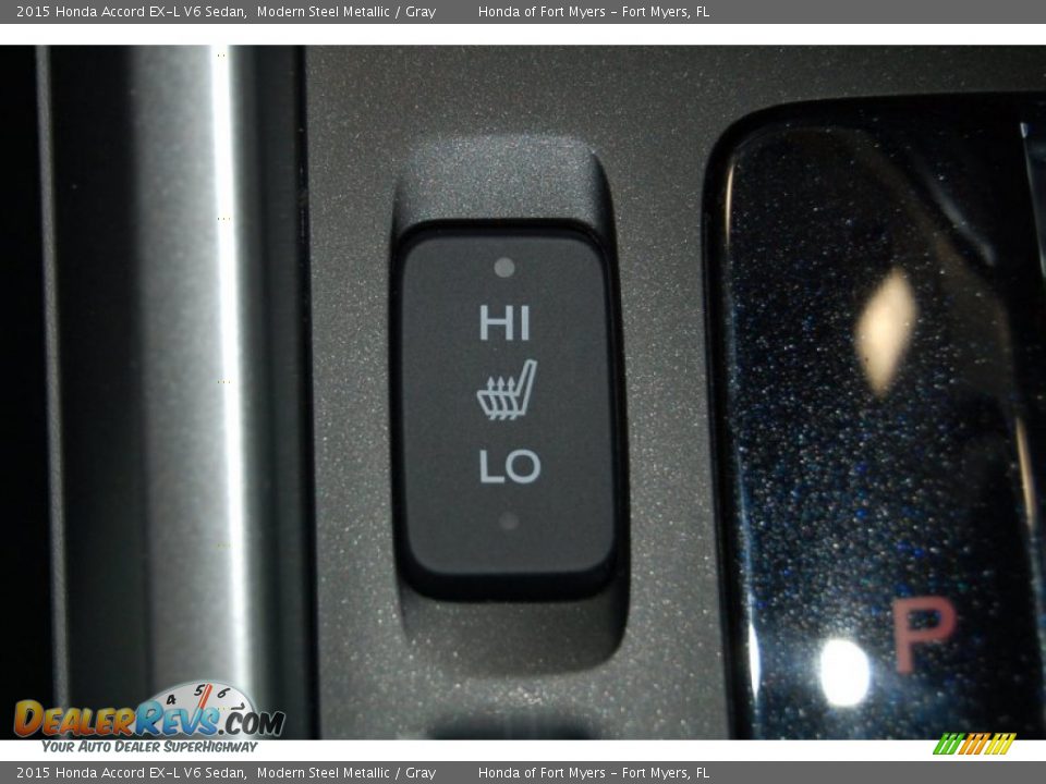 2015 Honda Accord EX-L V6 Sedan Modern Steel Metallic / Gray Photo #21