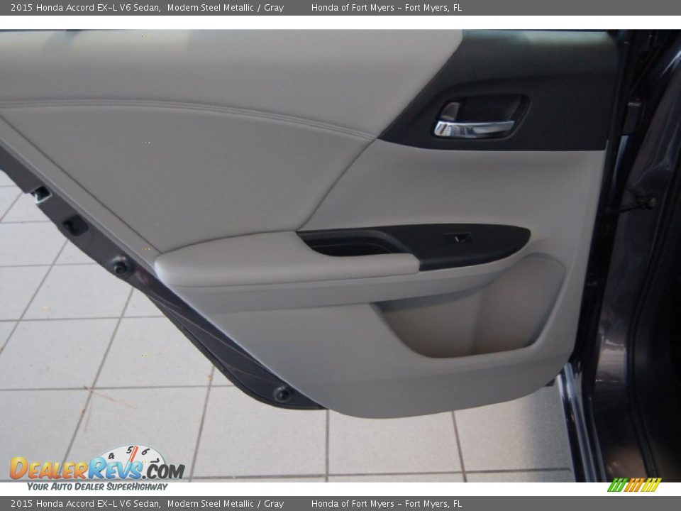 2015 Honda Accord EX-L V6 Sedan Modern Steel Metallic / Gray Photo #22