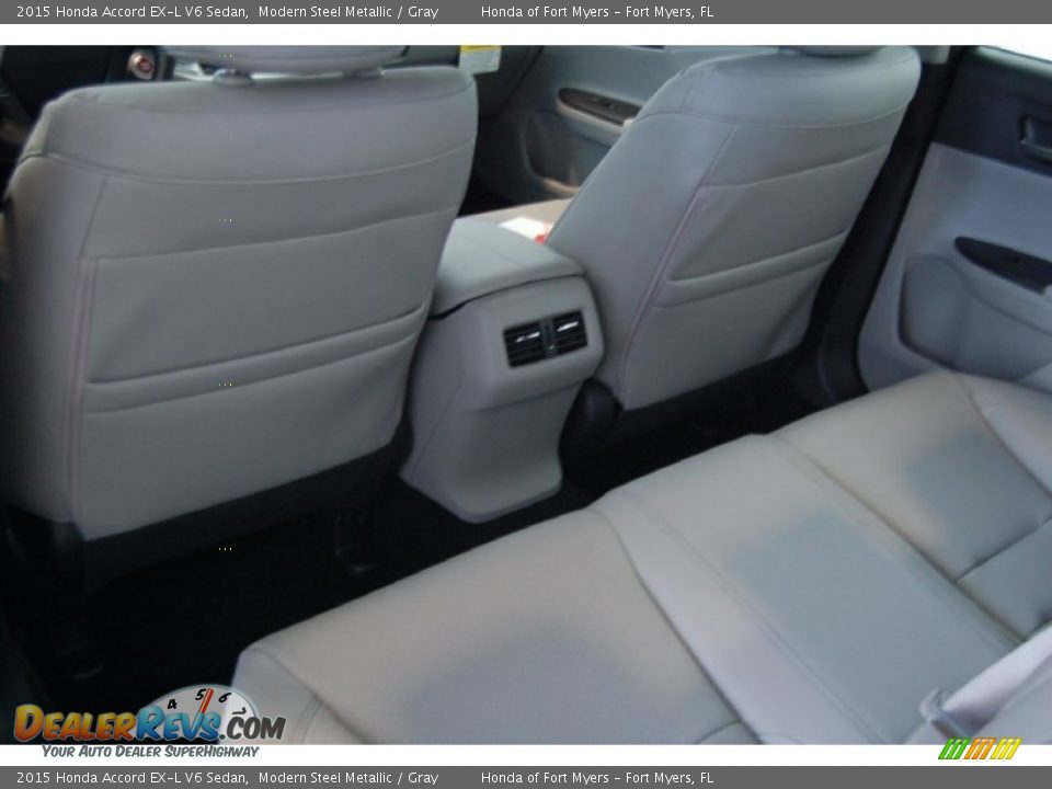 2015 Honda Accord EX-L V6 Sedan Modern Steel Metallic / Gray Photo #23
