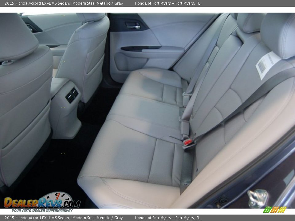 2015 Honda Accord EX-L V6 Sedan Modern Steel Metallic / Gray Photo #24