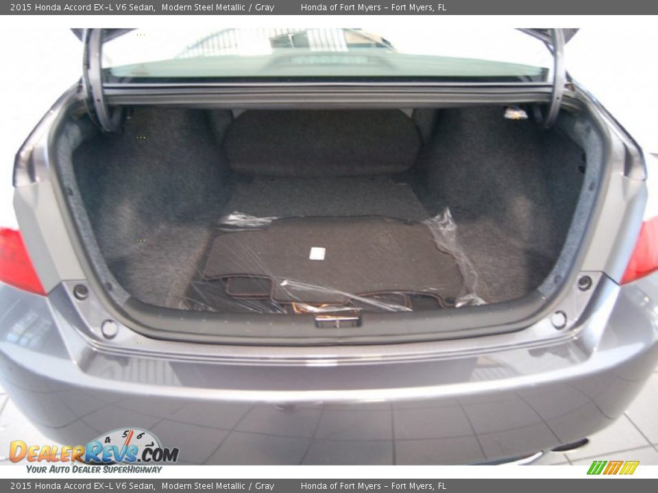 2015 Honda Accord EX-L V6 Sedan Modern Steel Metallic / Gray Photo #25