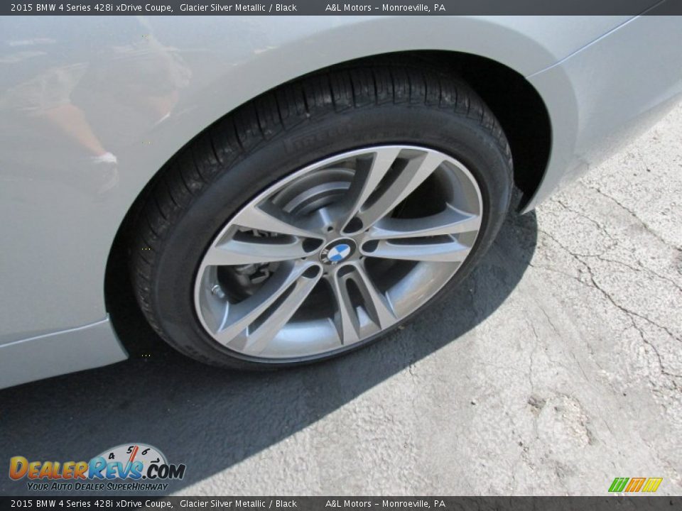 2015 BMW 4 Series 428i xDrive Coupe Glacier Silver Metallic / Black Photo #3