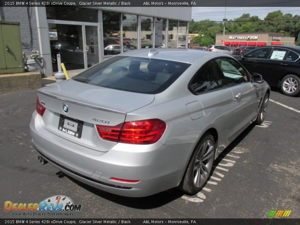 2015 BMW 4 Series 428i xDrive Coupe Glacier Silver Metallic / Black Photo #6