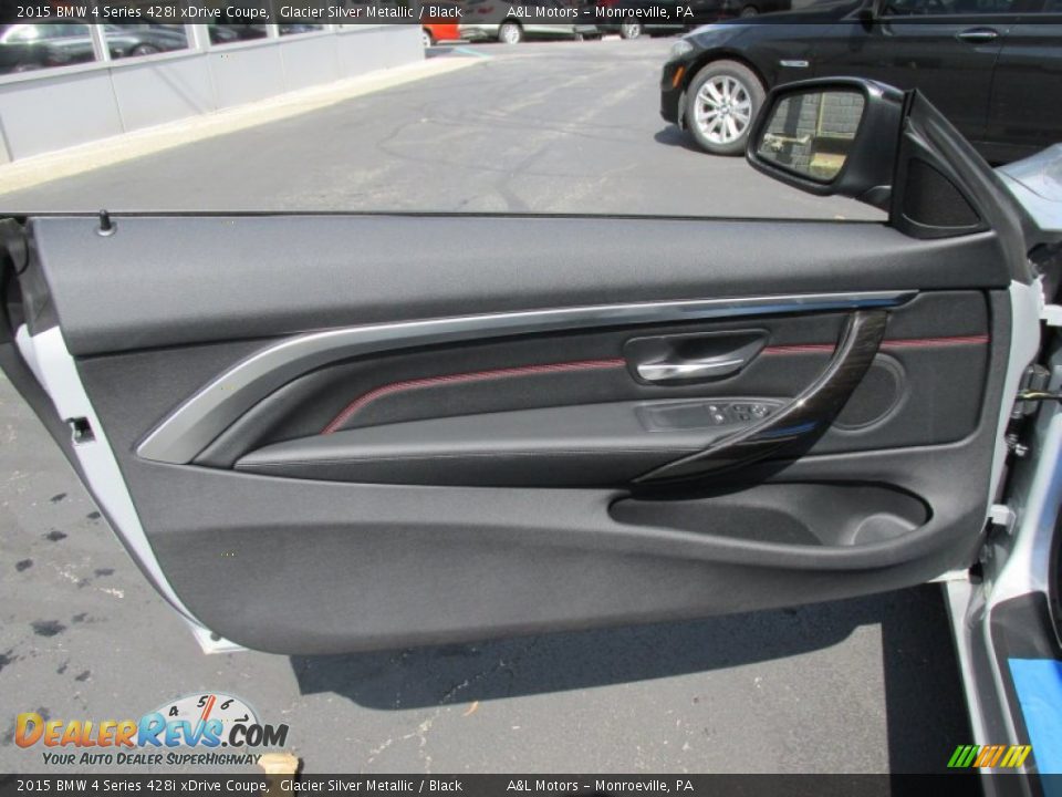2015 BMW 4 Series 428i xDrive Coupe Glacier Silver Metallic / Black Photo #10
