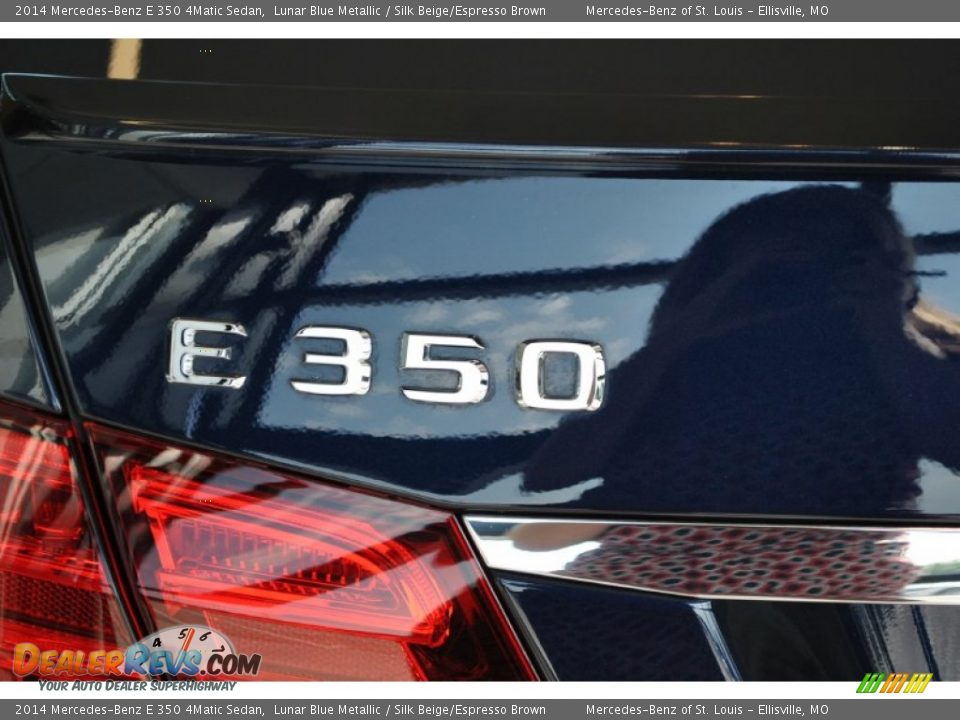 2014 Mercedes-Benz E 350 4Matic Sedan Lunar Blue Metallic / Silk Beige/Espresso Brown Photo #12