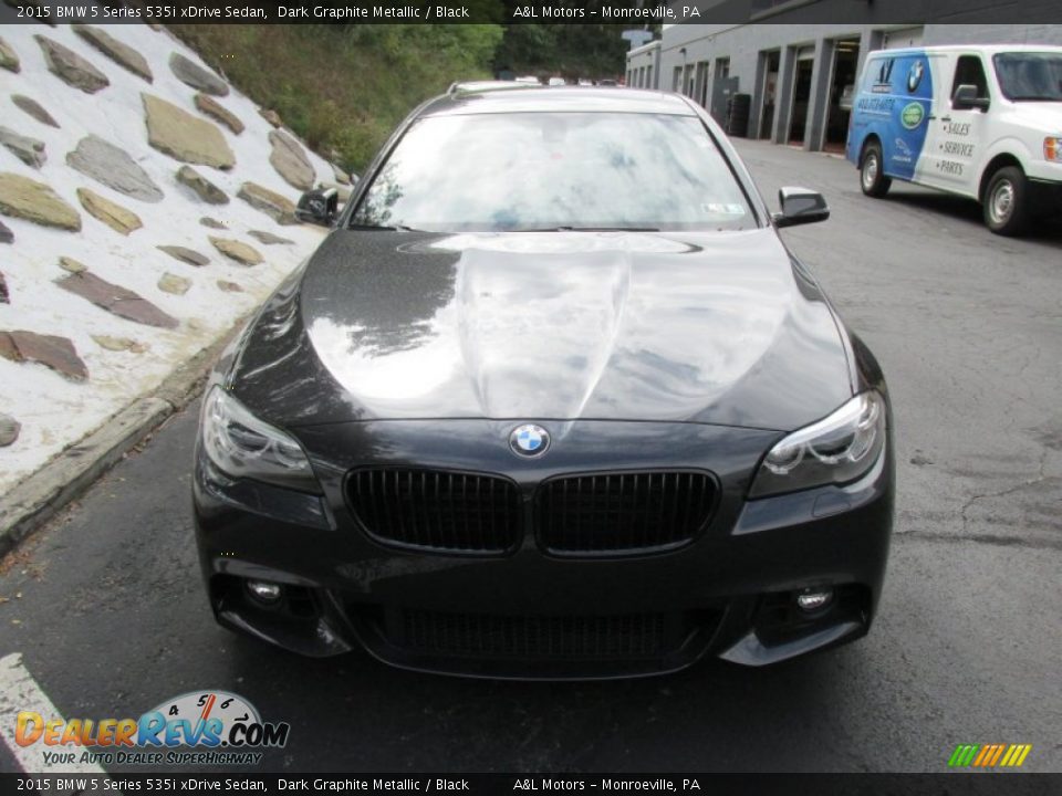 2015 BMW 5 Series 535i xDrive Sedan Dark Graphite Metallic / Black Photo #8