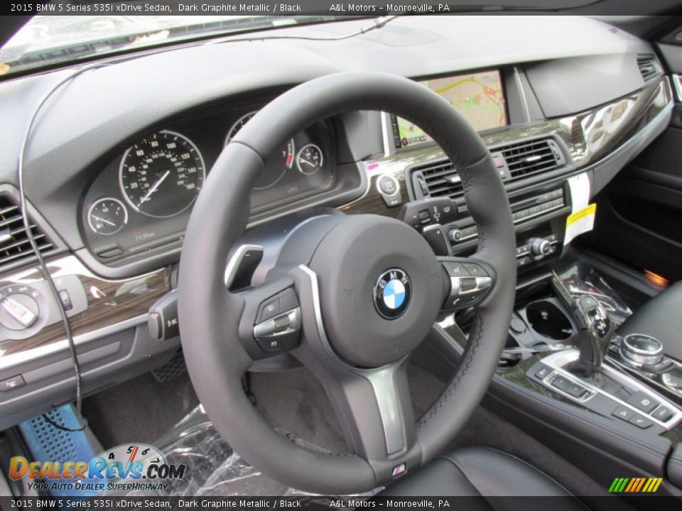 2015 BMW 5 Series 535i xDrive Sedan Steering Wheel Photo #14