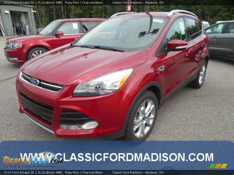 2014 Ford Escape SE 1.6L EcoBoost 4WD Ruby Red / Charcoal Black Photo #1