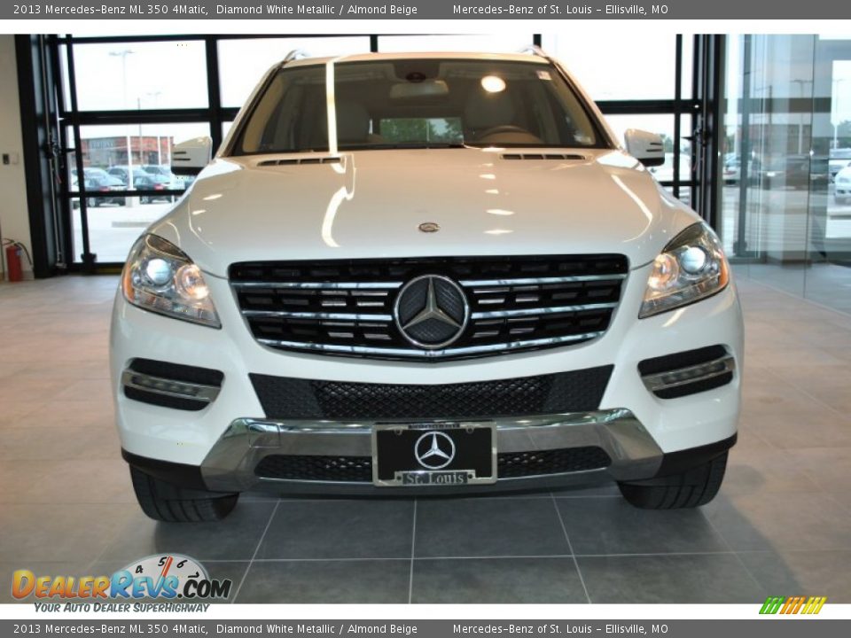 2013 Mercedes-Benz ML 350 4Matic Diamond White Metallic / Almond Beige Photo #21