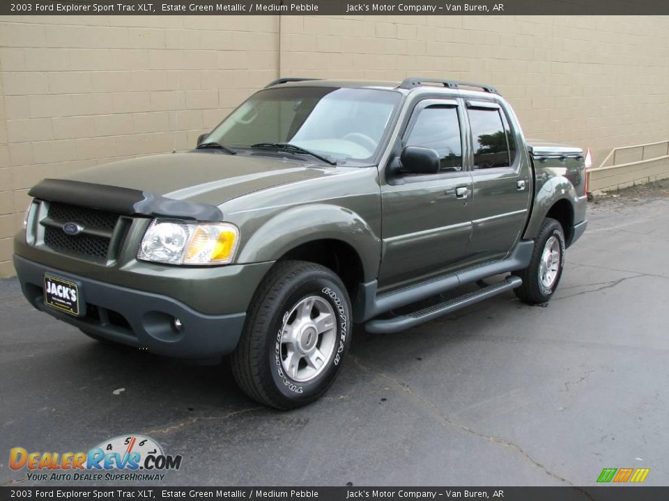 2003 Ford Explorer Sport Trac XLT Estate Green Metallic / Medium Pebble Photo #2