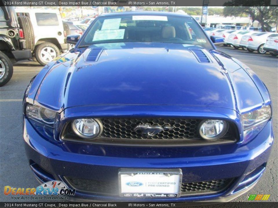 2014 Ford Mustang GT Coupe Deep Impact Blue / Charcoal Black Photo #2