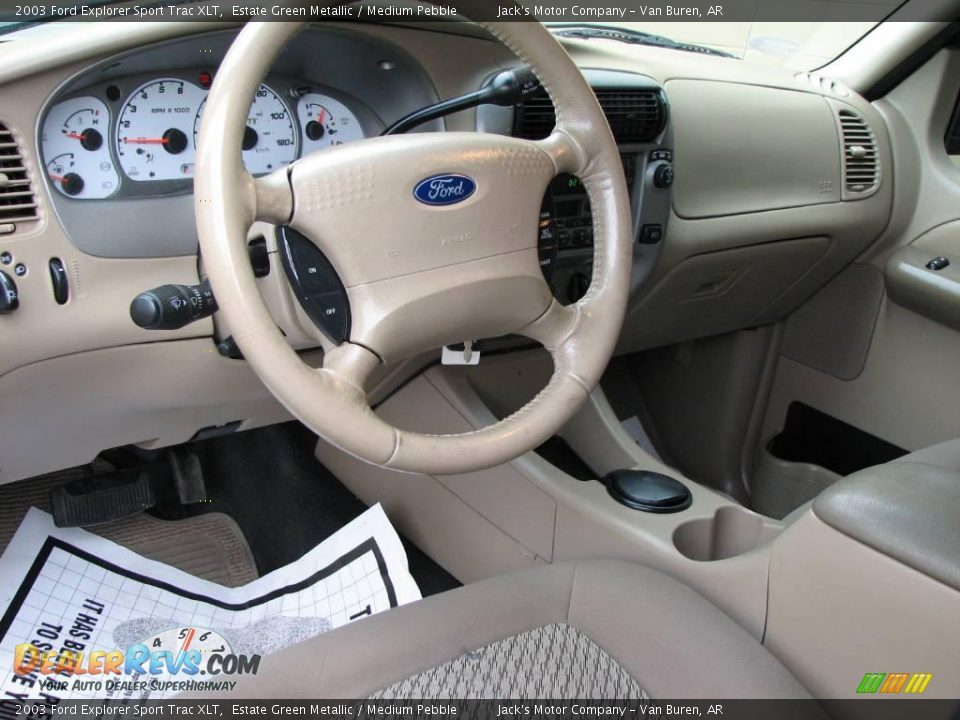 2003 Ford Explorer Sport Trac XLT Estate Green Metallic / Medium Pebble Photo #12