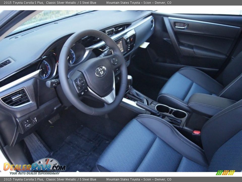 S Steel Blue Interior - 2015 Toyota Corolla S Plus Photo #5