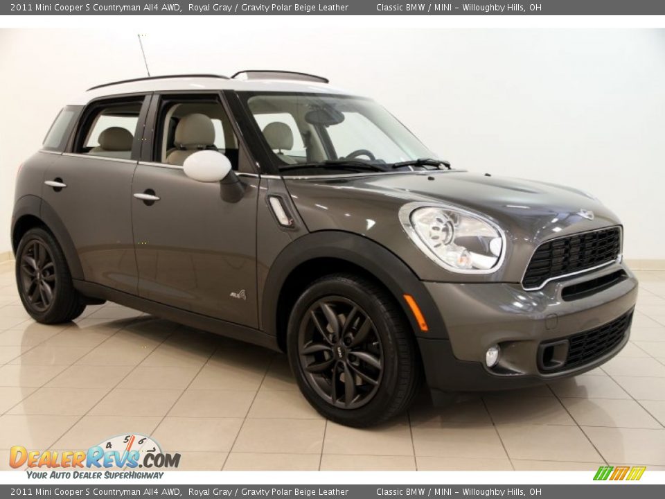 2011 Mini Cooper S Countryman All4 AWD Royal Gray / Gravity Polar Beige Leather Photo #1