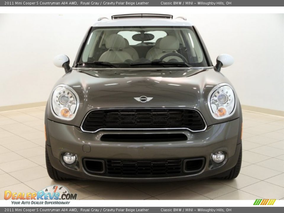 2011 Mini Cooper S Countryman All4 AWD Royal Gray / Gravity Polar Beige Leather Photo #2