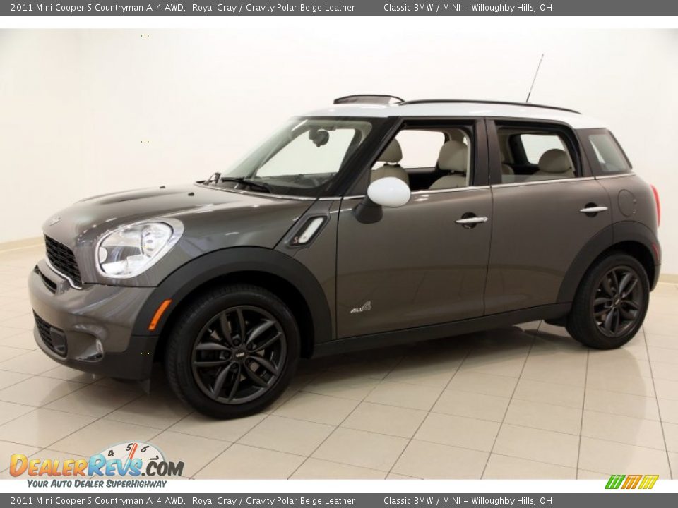2011 Mini Cooper S Countryman All4 AWD Royal Gray / Gravity Polar Beige Leather Photo #3