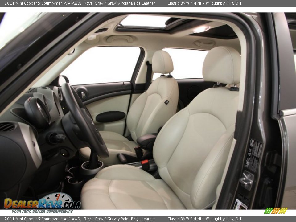 2011 Mini Cooper S Countryman All4 AWD Royal Gray / Gravity Polar Beige Leather Photo #5