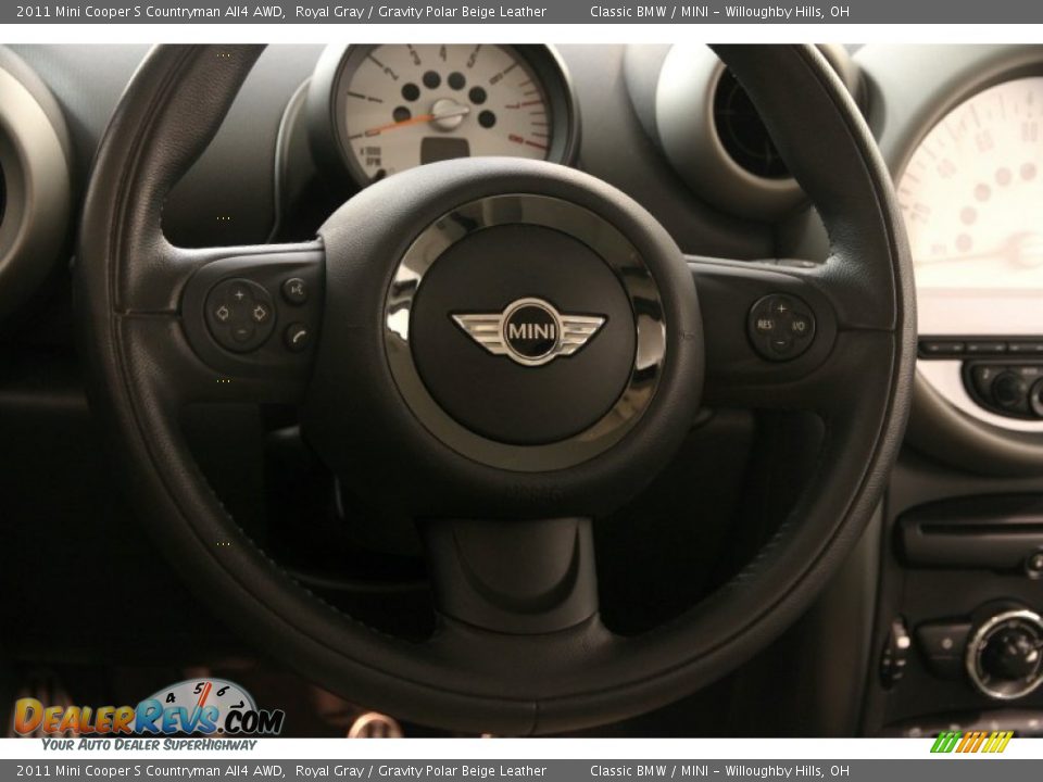 2011 Mini Cooper S Countryman All4 AWD Royal Gray / Gravity Polar Beige Leather Photo #6