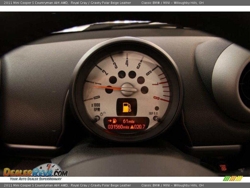 2011 Mini Cooper S Countryman All4 AWD Royal Gray / Gravity Polar Beige Leather Photo #7