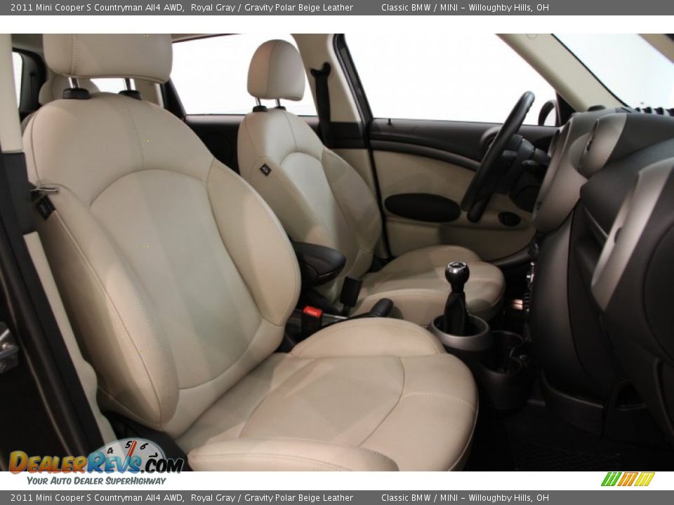 2011 Mini Cooper S Countryman All4 AWD Royal Gray / Gravity Polar Beige Leather Photo #16