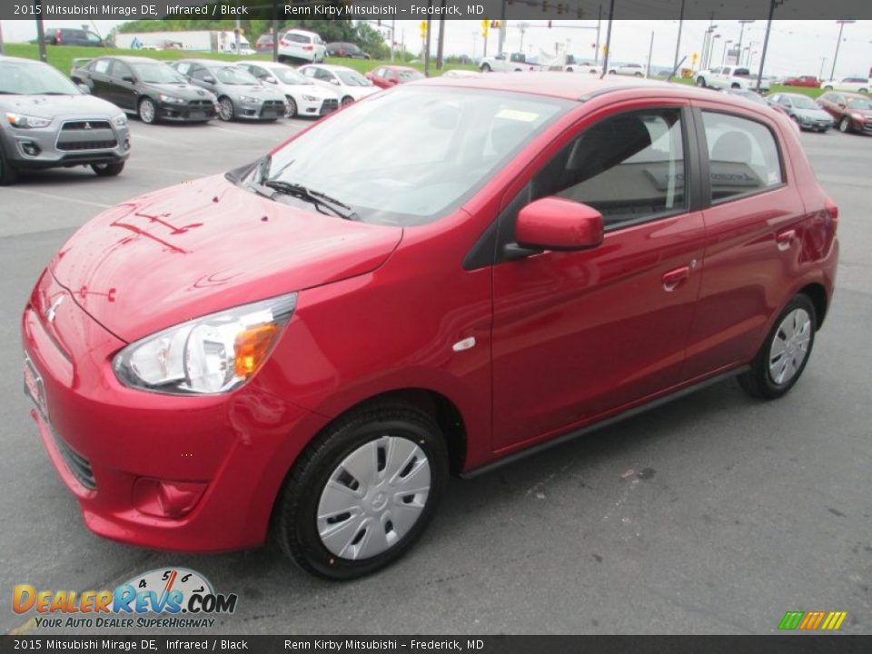 2015 Mitsubishi Mirage DE Infrared / Black Photo #3
