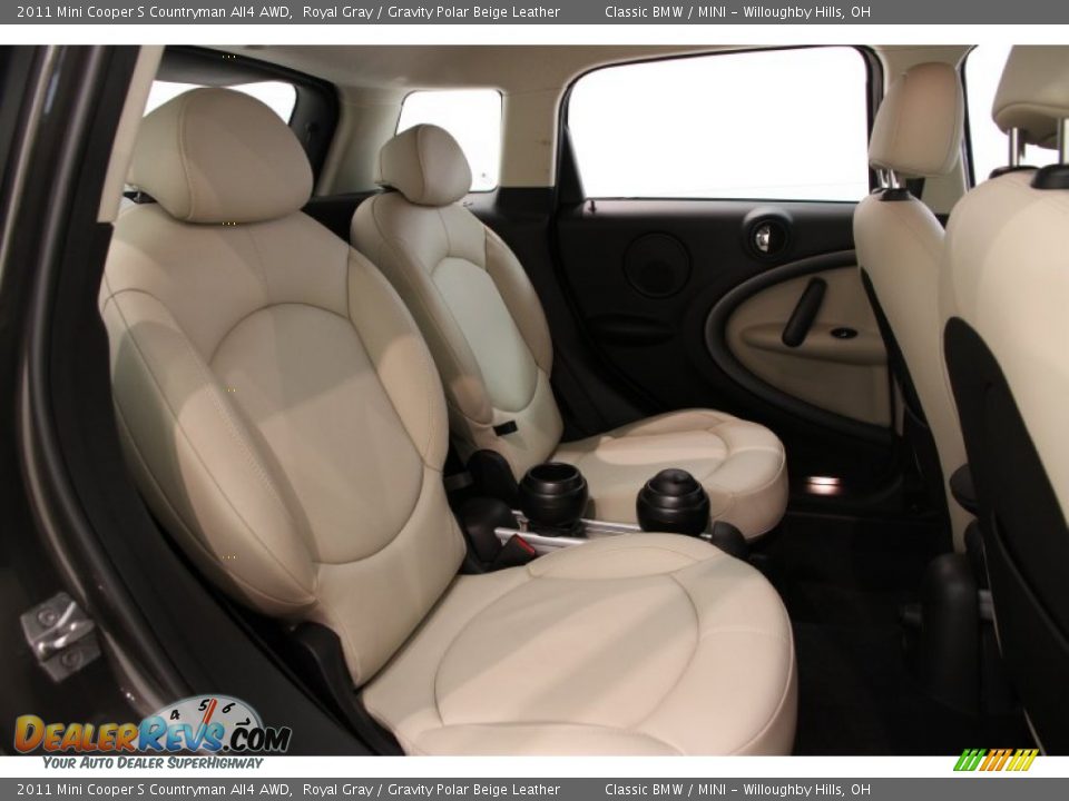 2011 Mini Cooper S Countryman All4 AWD Royal Gray / Gravity Polar Beige Leather Photo #17
