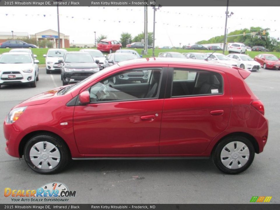 2015 Mitsubishi Mirage DE Infrared / Black Photo #4