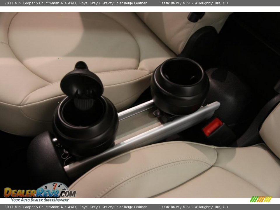 2011 Mini Cooper S Countryman All4 AWD Royal Gray / Gravity Polar Beige Leather Photo #20