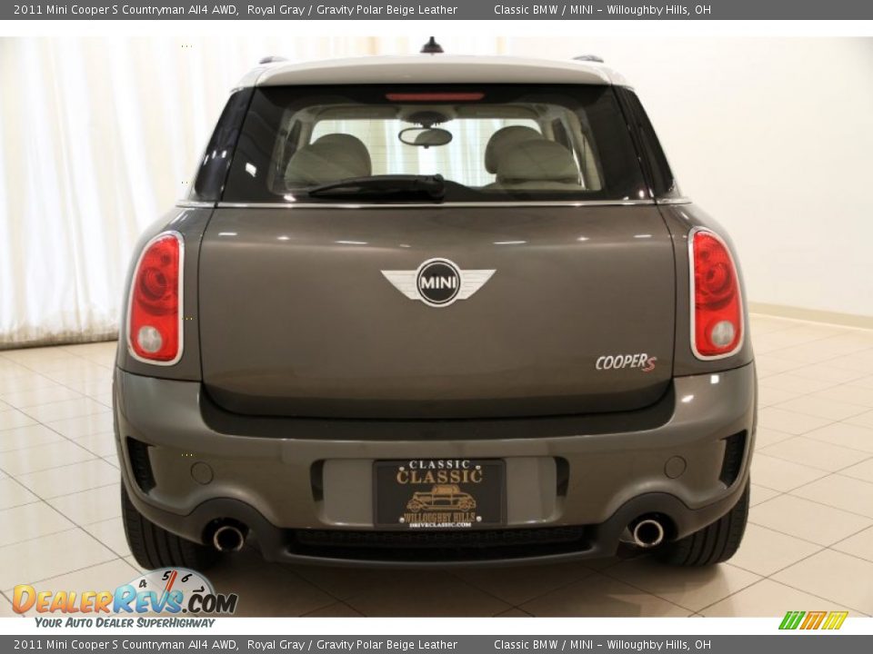 2011 Mini Cooper S Countryman All4 AWD Royal Gray / Gravity Polar Beige Leather Photo #21