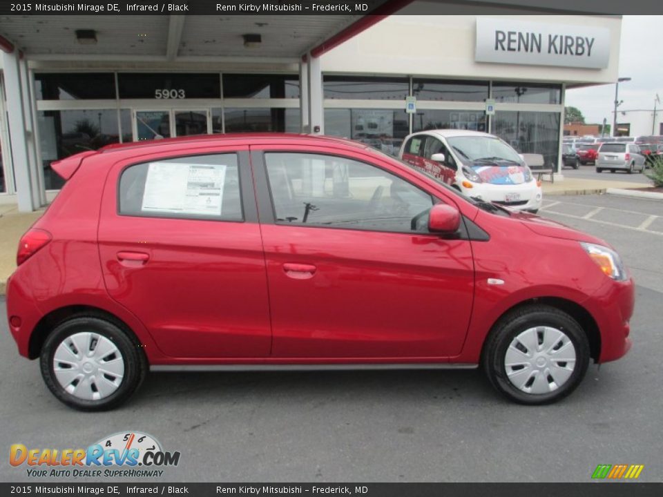2015 Mitsubishi Mirage DE Infrared / Black Photo #8