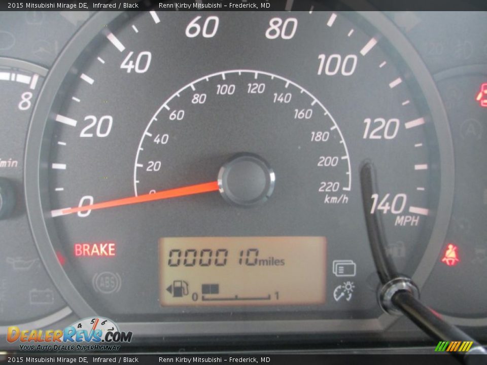 2015 Mitsubishi Mirage DE Infrared / Black Photo #15