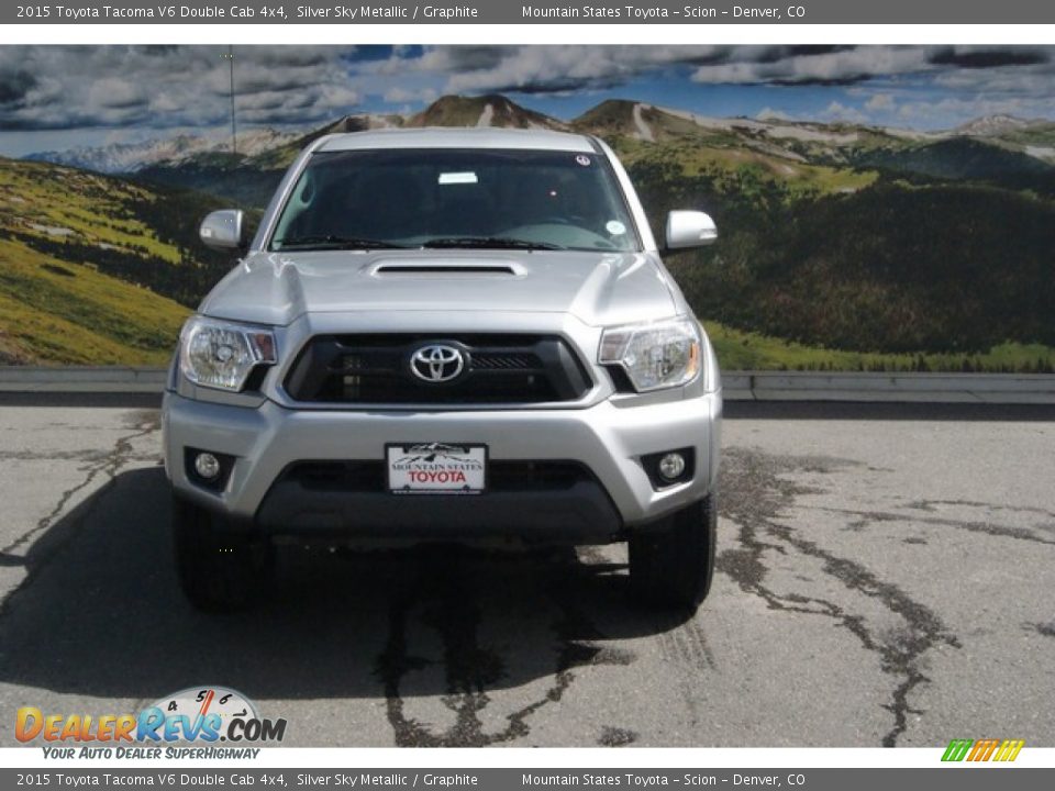 2015 Toyota Tacoma V6 Double Cab 4x4 Silver Sky Metallic / Graphite Photo #2